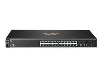 HPE Aruba 2530-24 - Kytkin - Hallinnoitu - 24 x 10/100 + 2 x Gigabit SFP + 2 x 10/100/1000 - työpöytä, telineeseen asennettava, seinään asennettava J9782A#ABB