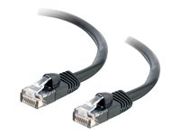 C2G Cat5e Booted Unshielded (UTP) Network Patch Cable - Kytkentäkaapeli - RJ-45 (uros) to RJ-45 (uros) - 50 cm - UTP - CAT 5e - valettu, piikitön, säikeinen - musta 83180