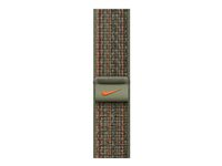 Apple Nike - Silmukka tuotteelle älykello - 45 mm - 145-220 mm - punapuu/oranssi MTL63ZM/A