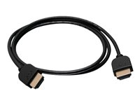 C2G 1ft 4K HDMI Cable - Ultra Flexible Cable with Low Profile Connectors - HDMI-kaapeli - HDMI uros to HDMI uros - 30.5 cm - kaksoiseristetty - musta 41361