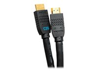 C2G 50ft Ultra Flexible 4K Active HDMI Cable Gripping 4K 60Hz - In-Wall M/M - HDMI-kaapeli Ethernetillä - HDMI uros to HDMI uros - 15.2 m - musta - aktiivinen, tuki 4K / 60 Hz C2G10384