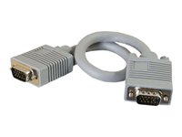 C2G Premium - VGA kaapeli - HD-15 (VGA) (uros) to HD-15 (VGA) (uros) - 50 cm 81084