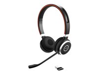 Jabra Evolve 65 SE UC Stereo - Kuuloke + mikrofoni - korvien päällä - Bluetooth - langaton - USB - sekä latausalusta - optimoitu UC:lle malleihin Jabra Evolve; LINK 380a MS 6599-833-499