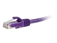 C2G Cat5e Booted Unshielded (UTP) Network Patch Cable - Kytkentäkaapeli - RJ-45 (uros) to RJ-45 (uros) - 50 cm - UTP - CAT 5e - valettu, piikitön, säikeinen - violetti 83658