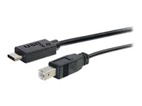 C2G 2m USB 2.0 USB Type C to USB B Cable M/M - USB C Cable Black - USB-kaapeli - USB Type B (uros) to 24 pin USB-C (uros) - USB 2.0 - 2 m - musta 88859
