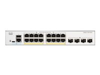 Cisco Catalyst 1300-16P-4X - Kytkin - L3 - Hallinnoitu - 16 x 10/100/1000 (PoE+) + 4 x 10Gb Ethernet SFP+ - telineeseen asennettava - PoE+ (120 W) C1300-16P-4X