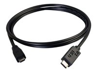 C2G 2m USB 2.0 USB Type C to USB Mini B Cable M/M - USB C Cable Black - USB-kaapeli - mini-USB Tyyppi B (uros) to 24 pin USB-C (uros) - USB 2.0 - 2 m - musta 88855