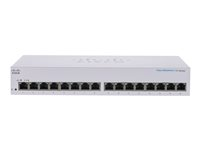 Cisco Business 110 Series 110-16T - Kytkin - hallitsematon - 16 x 10/100/1000 - työpöytä, telineeseen asennettava, seinään asennettava CBS110-16T-EU