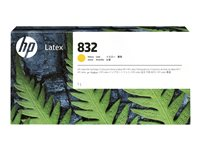 HP 832 - 1 L - keltainen - alkuperäinen - Latex - mustepatruuna malleihin Latex 630 W, 630 W Print and Cut Plus Solution, 700, 700 W, 800, 800 W 4UV78A