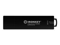 Kingston IronKey D500SM - USB Flash-asema - salattu - 32 Gt - USB 3.2 Gen 1 - TAA-yhdenmukainen IKD500SM/32GB