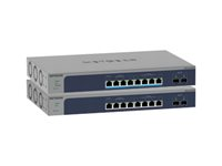 NETGEAR Smart MS510TXUP - Kytkin - L3 Lite - smart - 4 x 100/1000/2.5G (PoE++) + 4 x 100/1000/2.5/5/10G (PoE++) + 2 x 10 Gigabit SFP+ (maa-satelliittiyhteys) - telineeseen asennettava, työpöytä - PoE++ (295 W) MS510TXUP-100EUS