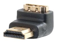 C2G 90° Down Adapter - HDMI-sovitin - HDMI uros to HDMI naaras - musta - 90° liitin 80562