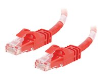 C2G Cat6 Booted Unshielded (UTP) Network Patch Cable - Kytkentäkaapeli - RJ-45 (uros) to RJ-45 (uros) - 5 m - UTP - CAT 6 - valettu, piikitön, säikeinen - punainen 83450