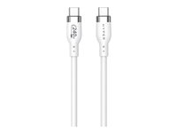 HyperJuice - USB-kaapeli - 24 pin USB-C (uros) to 24 pin USB-C (uros) - USB 2.0 - 2 m - USB-virransyöttö (240 W), laajennettu tehoalue (EPR) - valkoinen HJ4002WHGL