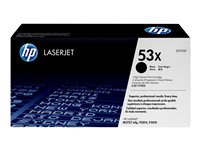 HP 53X - Tuottoisa - musta - alkuperäinen - LaserJet - väriainekasetti (Q7553X) malleihin LaserJet M2727nf MFP, M2727nfs MFP, P2014, P2014n, P2015, P2015d, P2015dn, P2015n, P2015x Q7553X