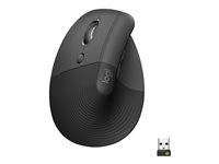 Logitech Lift for Business - Pystyhiiri - ergonominen - vasenkätinen - 6 painiketta - langaton - Bluetooth, 2.4 GHz - Logitech Logi Bolt USB-vastaanotin - grafiitti 910-006495