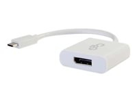 C2G USB C to DisplayPort Adapter Converter - USB Type C to DisplayPort White - Ulkoinen videoadapteri - USB 3.1 - DisplayPort - valkoinen 80520