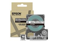 Epson LabelWorks LK-5TBJ - Musta ja kirkas matta - Rulla (1,8 cm x 8 m) 1 kasetti(a) ripustuslaatikko - nauhakasetti malleihin LabelWorks LW-C410, LW-C610 C53S672066