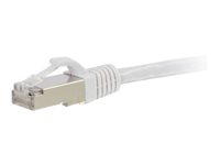 C2G Cat5e Booted Shielded (STP) Network Patch Cable - Kytkentäkaapeli - RJ-45 (uros) to RJ-45 (uros) - 3 m - STP - CAT 5e - valettu - valkoinen 83882