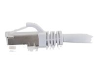 C2G Cat6a Booted Shielded (STP) Network Patch Cable - Kytkentäkaapeli - RJ-45 (uros) to RJ-45 (uros) - 2 m - STP - CAT 6a - valettu, piikitön, säikeinen - valkoinen 89937