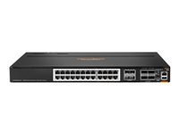 HPE Aruba Networking CX 8100 24x10GBase-T 4x10G SFP+ 4x40/100G QSFP28 Switch - Kytkin - L3 - Hallinnoitu - 24 x 100/1000/2.5G/5G/10GBase-T + 4 x Gigabit SFP / 10 Gigabit SFP+ + 4 x 40 Gigabit QSFP+ / 100 Gigabit QSFP28 - ilmavirtaus edestä taaksepäin - telineeseen asennettava R9W88A#ABB