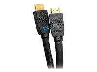 C2G 20ft Ultra Flexible 4K Active HDMI Cable Gripping 4K 60Hz - In-Wall M/M - HDMI-kaapeli Ethernetillä - HDMI uros to HDMI uros - 6.1 m - musta - aktiivinen, tuki 4K / 60 Hz C2G10381