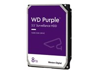 WD Purple WD84PURZ - Kiintolevyasema - 8 Tt - sisäinen - 3.5" - SATA 6Gb/s - 5640 kierrosta/min - puskuri: 128 Mt WD84PURZ