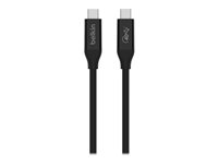 Belkin CONNECT - USB-kaapeli - 24 pin USB-C (uros) to 24 pin USB-C (uros) - USB 2.0 / USB 3.2 / USB4 / Thunderbolt 3 - 80 cm - USB-virransyöttö (100 W) INZ001BT0.8MBK