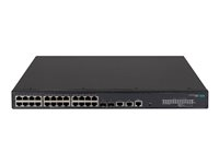 HPE FlexNetwork 5140 24G PoE+ 2SFP+ 2XGT EI - Kytkin - L3 - smart - 24 x 10/100/1000 (PoE+) + 2 x 1 Gigabit / 10 Gigabit SFP+ + 2 x 10 Gigabit Ethernet - telineeseen asennettava - PoE+ (370 W) - BTO JL823A#ABB