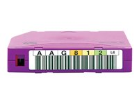 HPE Ultrium BaFe RW Custom Labeled Data Cartridge - 20 x LTO Ultrium 6 6.25 Tt - nimilapullinen - violetti malleihin StorageWorks SAS Rack-Mount Kit C7976BL
