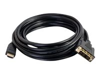 C2G 3m (10ft) HDMI to DVI Cable - HDMI to DVI-D Adapter Cable - 1080p - M/M - Sovitinkaapeli - DVI-D uros to HDMI uros - 3 m - suojattu - musta 42517