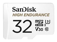 SanDisk High Endurance - Flash-muistikortti (sovitin microSDHC:stä SD:hen sisältyvä) - 32 Gt - Video Class V30 / UHS-I U3 / Class10 - microSDHC UHS-I SDSQQNR-032G-GN6IA