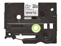 Brother TZe-FX231 - Itsekiinnittyvä - musta valkoisella - Rulla (1,2 cm x 8 m) 1 kasetti(a) laminaattinauha malleihin P-Touch PT-E550, P900; P-Touch Cube PT-P910; P-Touch Cube Pro PT-P910 TZEFX231