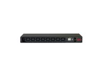 APC Metered Rack PDU AP7821B - Virranjakeluyksikkö (telineasennettava) - Vaihtovirta 100-240 V - Ethernet 10/100 - tulo: EC 60320 C20 - lähtöliittimet: 8 (power IEC 60320 C13) - 1U - 2.5 m johto malleihin P/N: SMTL1000RMI2UC, SMX1000C, SMX1500RM2UC, SMX1500RM2UCNC, SMX750C, SMX750CNC AP7821B