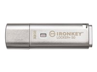 Kingston IronKey Locker+ 50 - USB Flash-asema - salattu - 32 Gt - USB 3.2 Gen 1 IKLP50/32GB