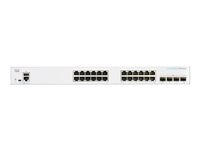 Cisco Business 250 Series CBS250-24T-4G - Kytkin - L3 - smart - 24 x 10/100/1000 + 4 x Gigabit SFP - telineeseen asennettava CBS250-24T-4G-EU