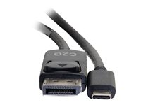 C2G - Sovitinkaapeli - 24 pin USB-C (uros) to DisplayPort (uros) - USB 3.1 / Thunderbolt 3 / DisplayPort - 30.5 cm - 4K-tuki, kullatut liittimet - musta 26899