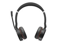 Jabra Evolve 75 SE UC Stereo - Kuulokkeet + mikrofoni - korvien päällä - Bluetooth - langaton - aktiivinen melunpoisto - USB - Zoom-sertifioitu malleihin LINK 380a MS 7599-848-109