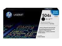 HP 504X - Tuottoisa - musta - alkuperäinen - LaserJet - väriainekasetti (CE250X) malleihin Color LaserJet CM3530 MFP, CM3530fs MFP, CP3525, CP3525dn, CP3525n, CP3525x CE250X