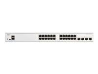 Cisco Catalyst 1200-24T-4G - Kytkin - L3 - smart - 24 x 10/100/1000 + 4 x Gigabit SFP - telineeseen asennettava C1200-24T-4G