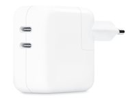 Apple 35W Dual USB-C Port Power Adapter - Verkkosovitin - 35 watti(a) - lähtöliittimet: 2 MNWP3ZM/A