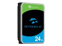 Seagate SkyHawk AI ST24000VE002 - Kiintolevyasema - 24 Tt - sisäinen - 3.5" - SATA 6Gb/s - puskuri: 512 Mt - sekä 3 vuoden Seagate Rescue Data Recovery ST24000VE002