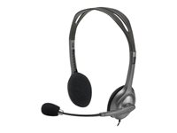 Logitech Stereo H111 - Kuulokkeet + mikrofoni - korvien päällä - langallinen 981-000593