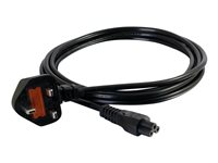 C2G Laptop Power Cord - Virtajohto - IEC 60320 C5 to BS 1363 (uros) - vaihtovirta 250 V - 1 m - valettu - musta - Yhdistynyt kuningaskunta 80601