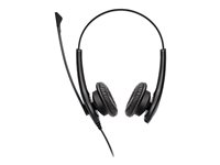 Jabra BIZ 1100 Duo - Kuulokkeet + mikrofoni - korvien päällä - langallinen - 3,5 mm jakkiliitin - musta - akateeminen - sertifioitu Microsoft Teamsille, Zoom-sertifioitu 1159-0139-EDU