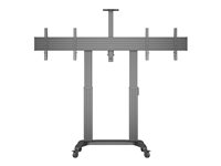 Multibrackets M - Kärry - moottorikäyttöinen malleihin 2 LCD-näyttöä - lukittava - alumiini - musta -näytön koko: 60"-75" 7350105214424