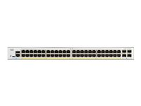 Cisco Catalyst 1300-48FP-4X - Kytkin - L3 - Hallinnoitu - 48 x 10/100/1000 (PoE+) + 4 x 10 Gigabit SFP+ - telineeseen asennettava - PoE+ (740 W) C1300-48FP-4X