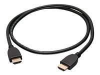 C2G 1ft 4K HDMI Cable with Ethernet - High Speed - UltraHD Cable - M/M - HDMI-kaapeli Ethernetillä - HDMI uros to HDMI uros - 30.48 cm - suojattu - musta 56781