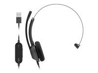 Cisco Headset 321 - Kuulokkeet + mikrofoni - korvien päällä - langallinen - USB-A - hiilen musta HS-W-321Q-C-USB