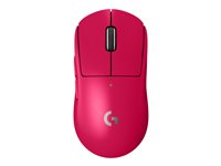 Logitech G PRO X SUPERLIGHT 2 - Hiiri - pelaaminen - optinen - 5 painiketta - langaton - 2.4 GHz - USB Logitech LIGHTSPEED receiver - vaaleanpunainen 910-006798